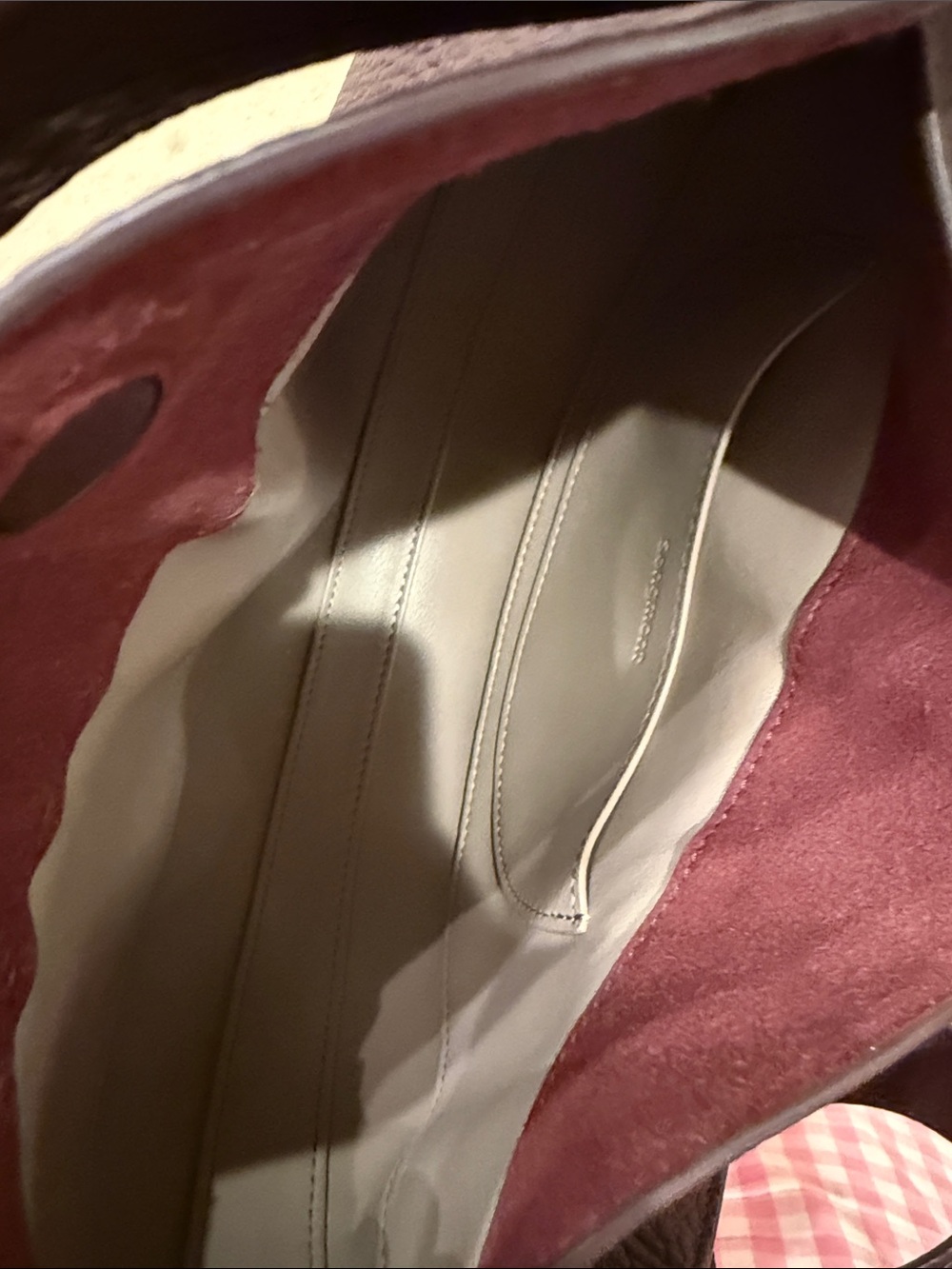 Songmont Crescent Shoulder Bag in Burgundy - Picture 4 of 6